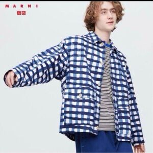 Marni Blue and White Checkered Jacket